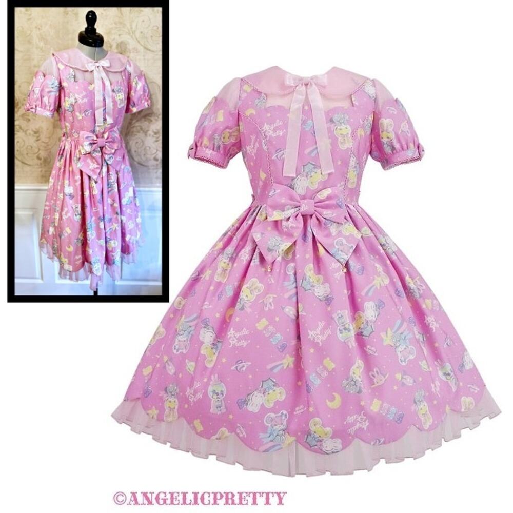 Angelic Pretty SPACE TOYS OP Dress Pink Sweet Lolita J Fashion Kawaii Japan